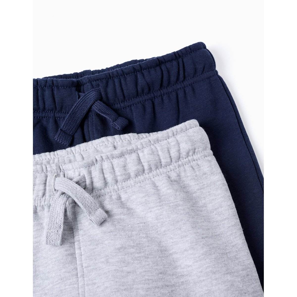 Lot de 2 pantalons de jogging avec doublure en coton peigné bleu foncé, ZIPPY