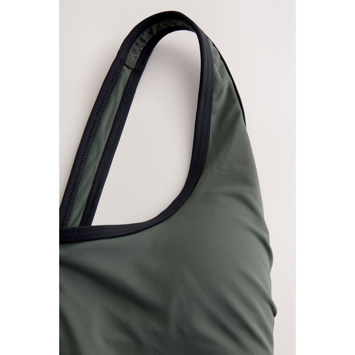 Maillot de bain gainant ventre plat zippé vert kaki, NEXT
