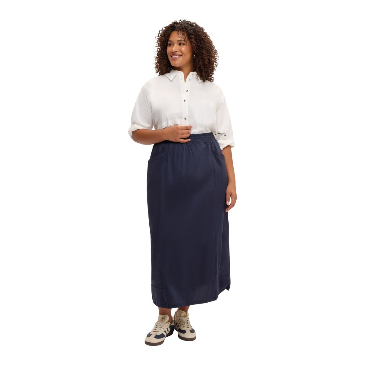 Jupe avec cordon de serrage à la taille bleu, FIORELLA RUBINO