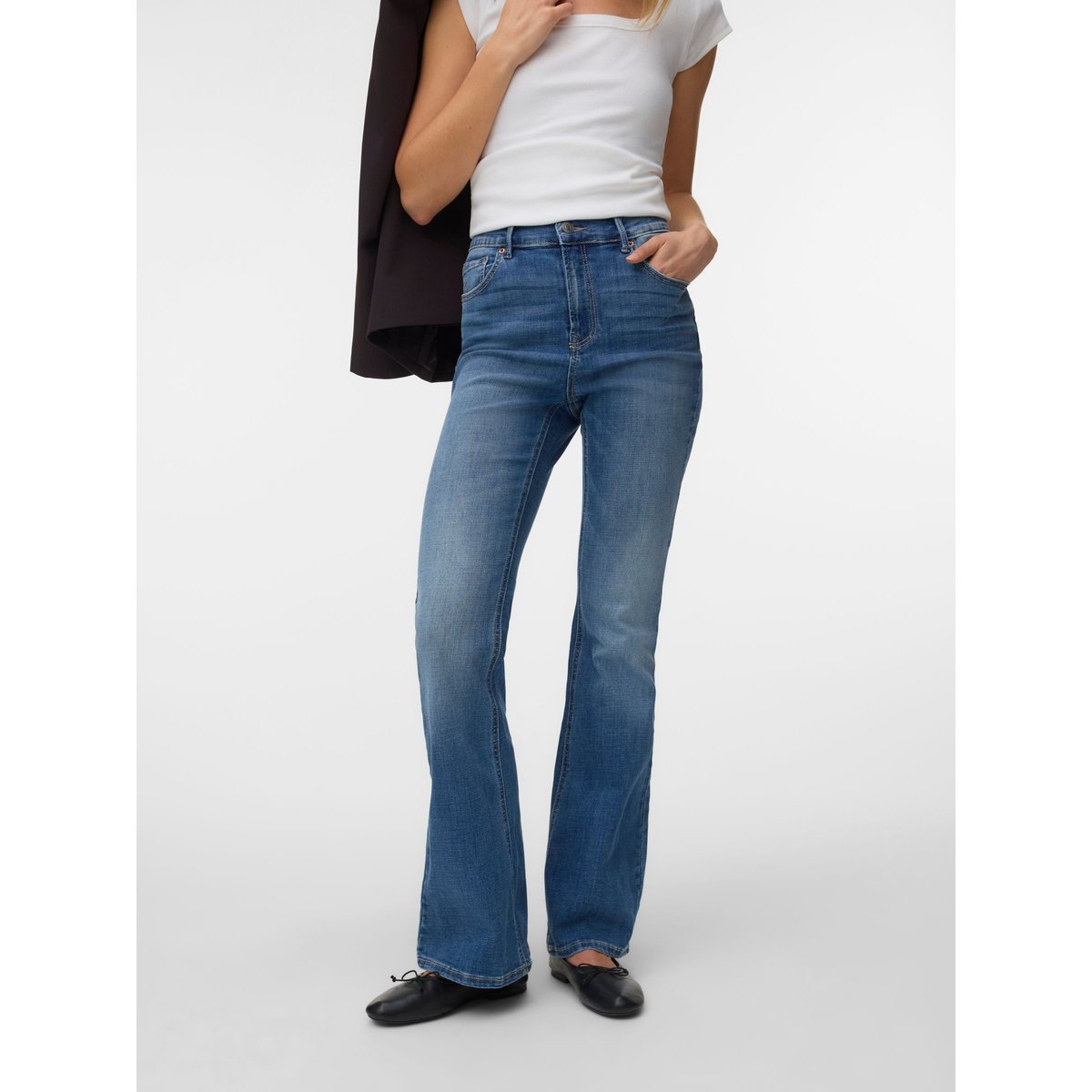 Jean Flared medium blue denim, VERO MODA