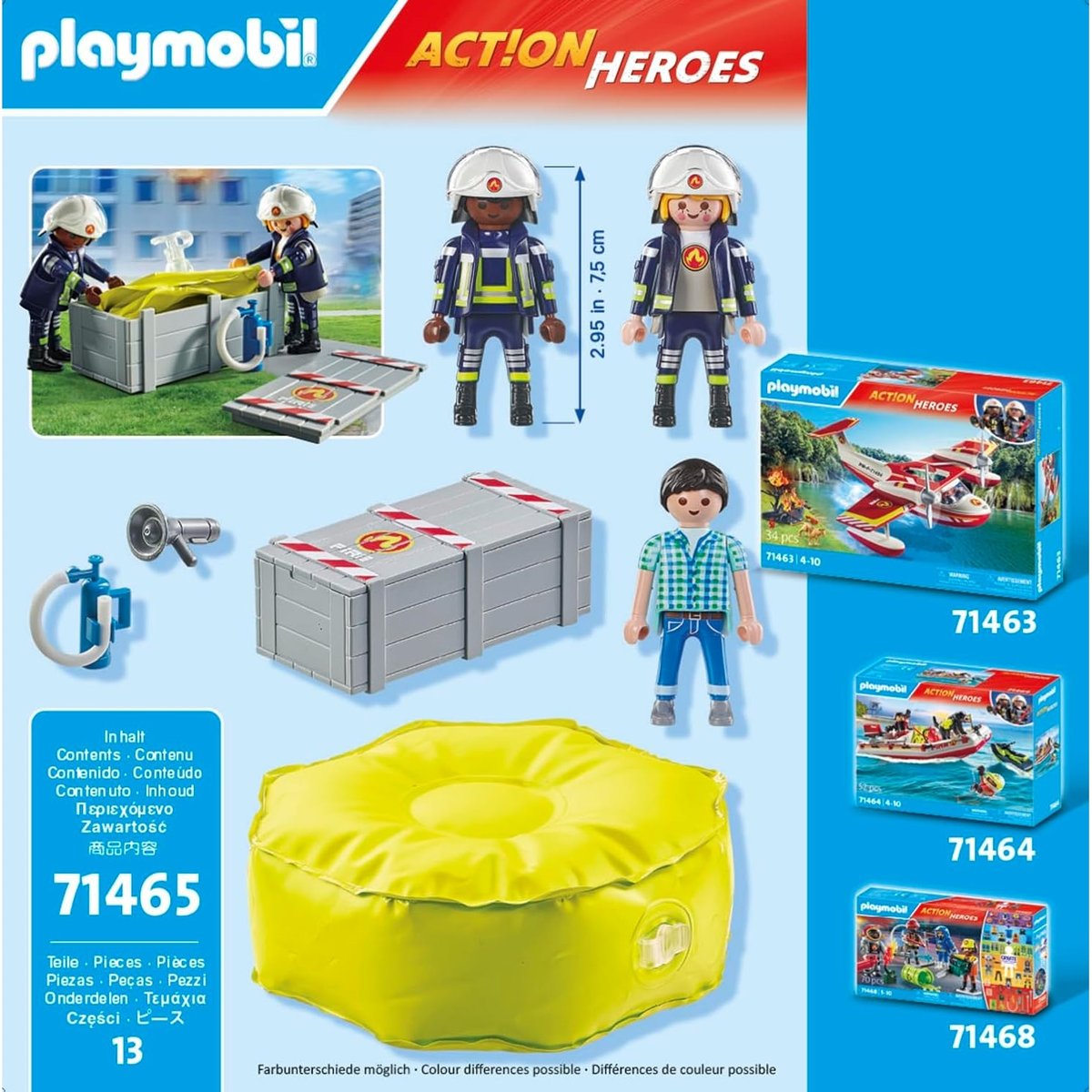 Pompiers avec coussin de sauvetage pompiers avec coussin de sauvetage, PLAYMOBIL