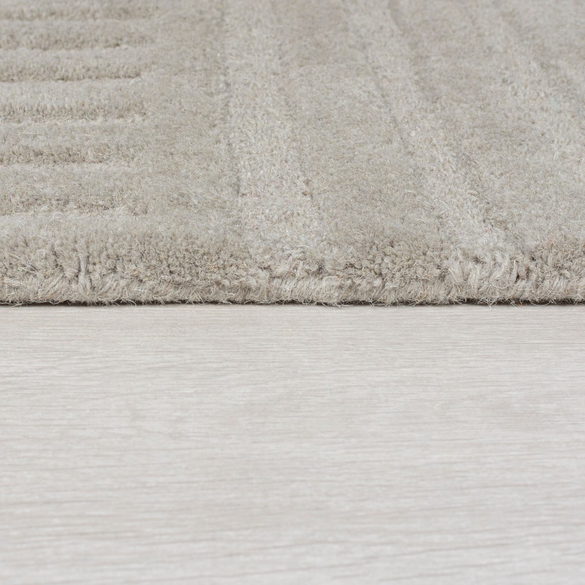 Tapis salon et chambre pure laine fait main SUNRISE gris, NOVATREND