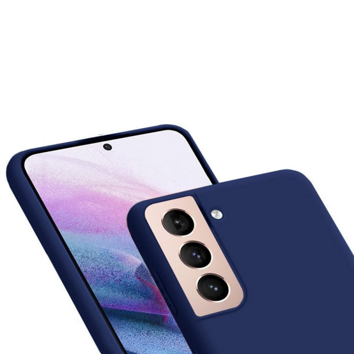 Coque Galaxy S21 5g antichoc + 2 vitres bleu, EVETANE