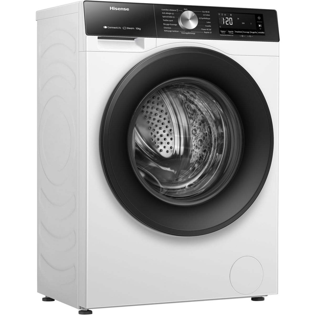Lave linge hublot WF3S1043BW3 couleur unique, HISENSE