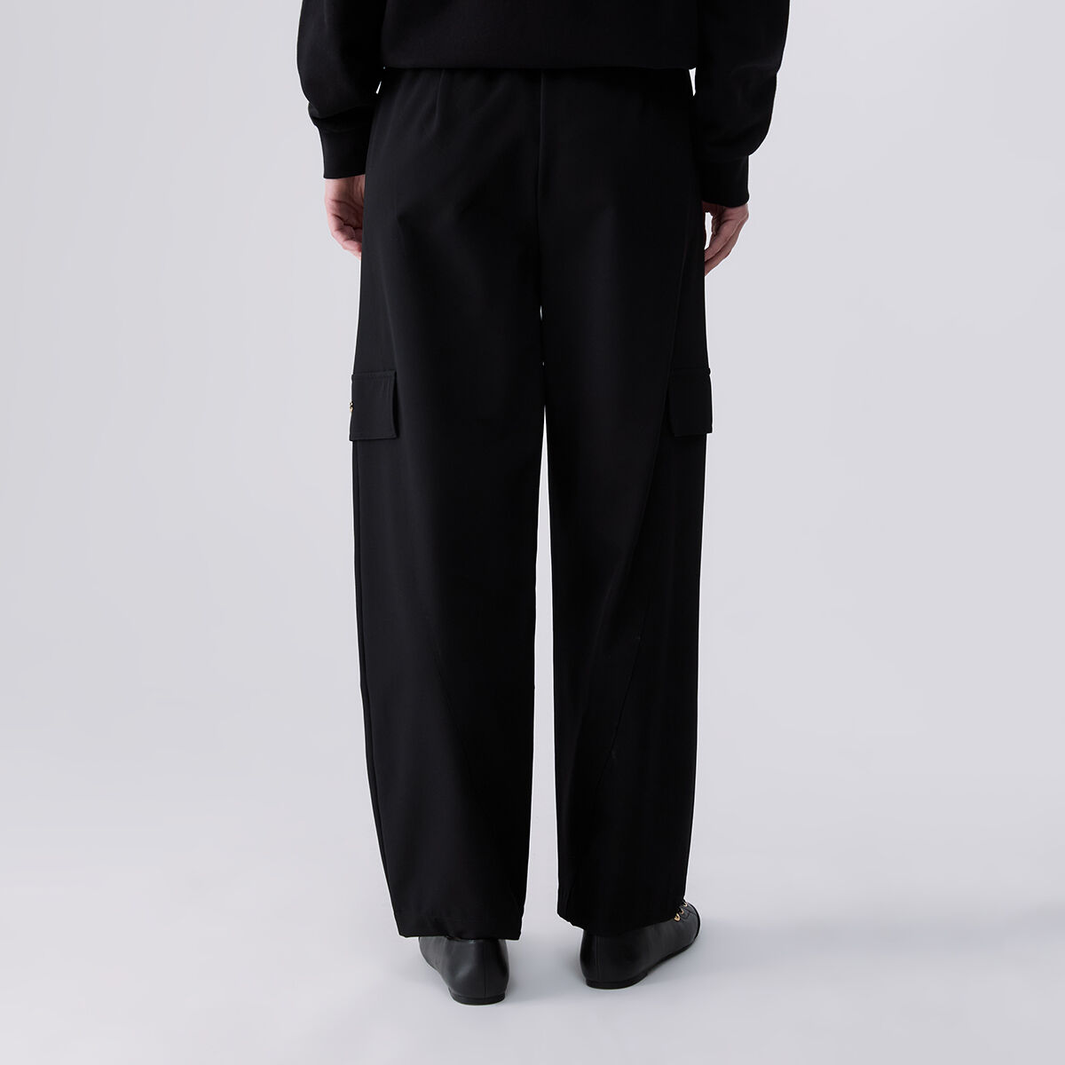 Pantalon oversize avec charme noir, LIU JO