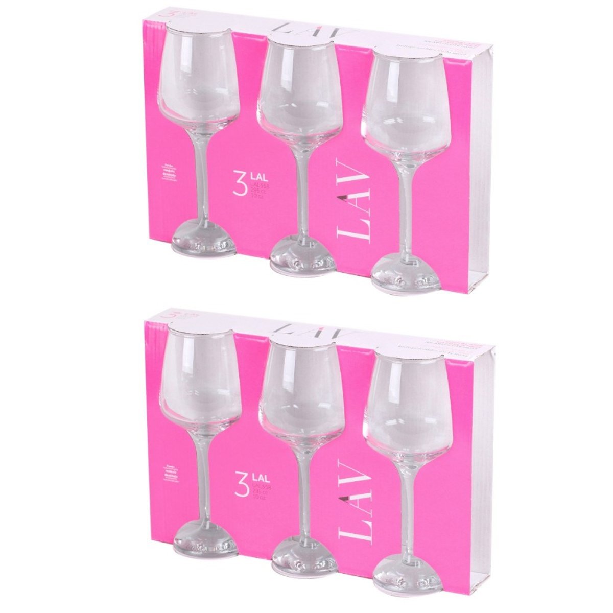 Lot de 6 verres à vin 29.5cl LAL transparent, DECORATIE