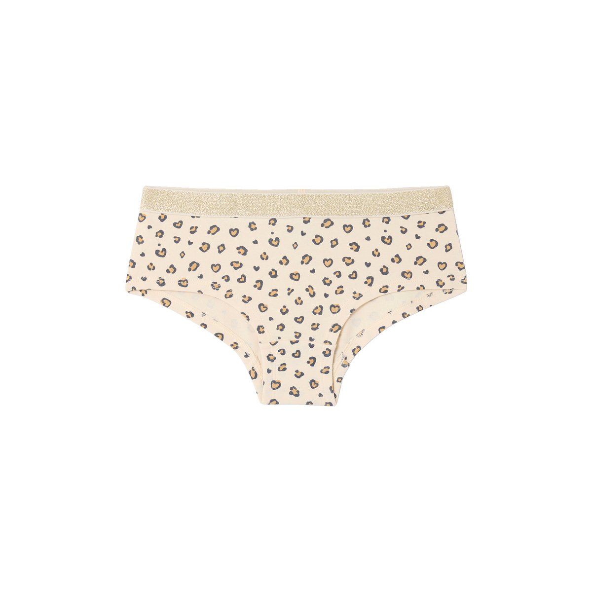 Lot de 5 Shorties Léopard et Love Fille écru, VERTBAUDET