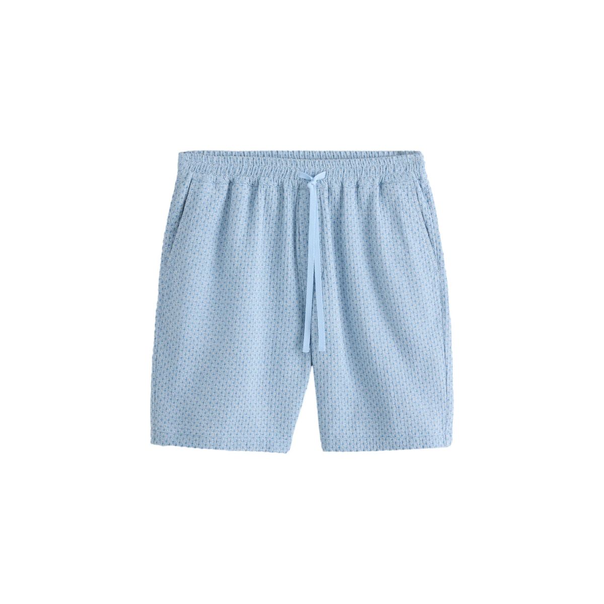 Short texturé gaufré avec cordon de serrage bleu, NEXT