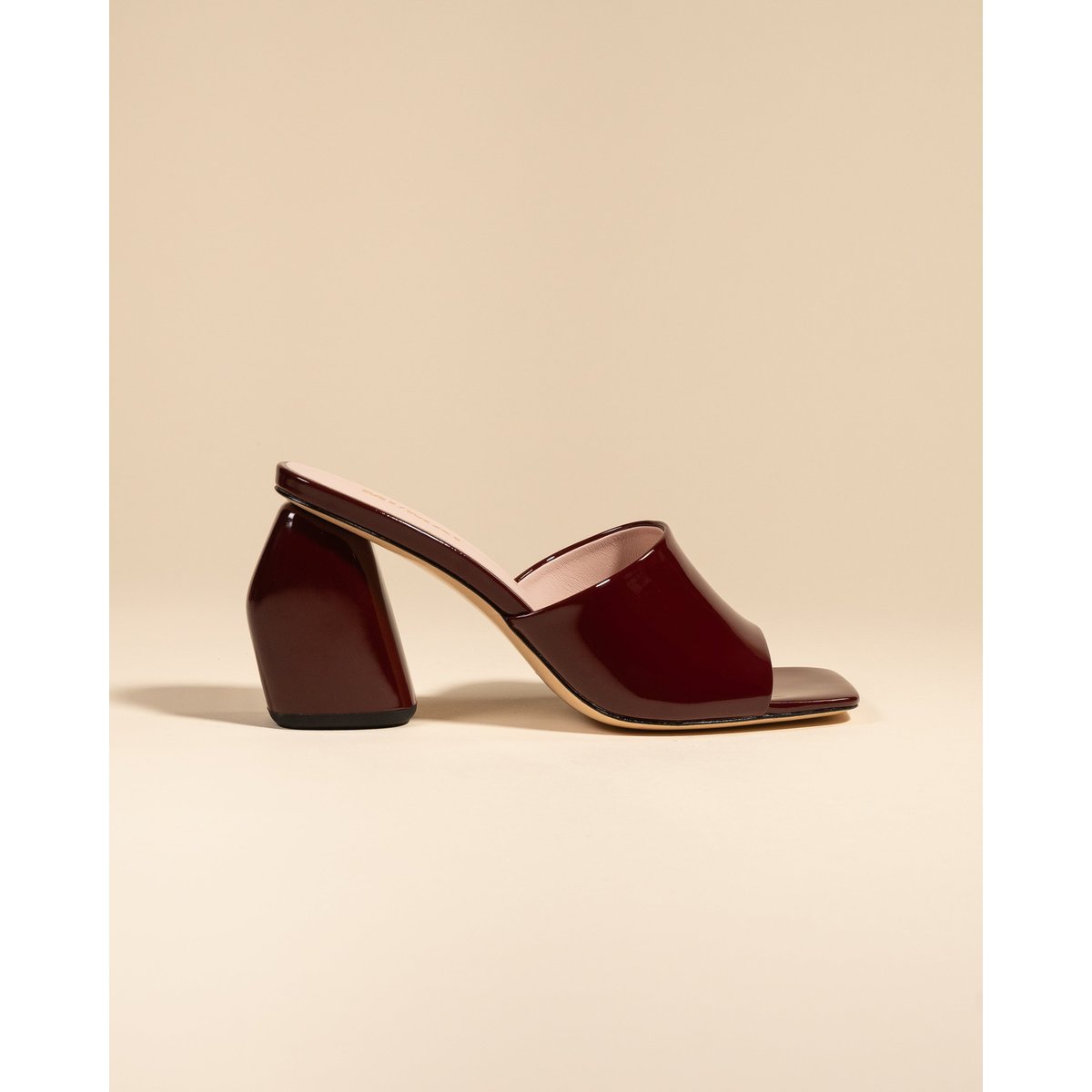 Mules à bout carré GEMMA HIGH bordeaux, MI MAI