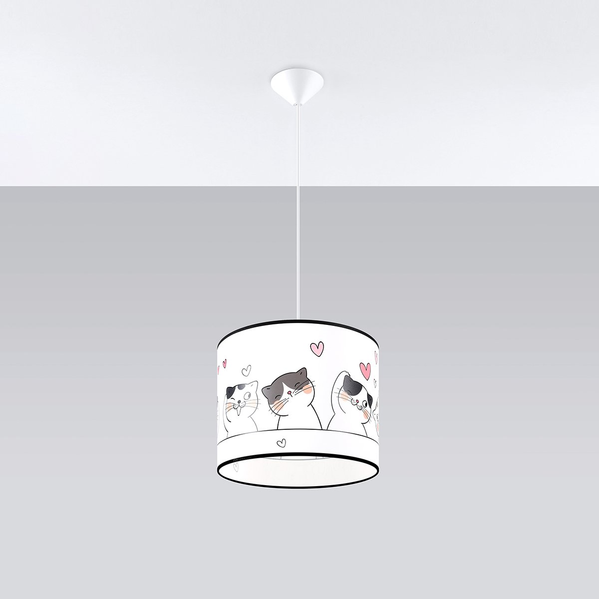 Suspension PVC Multicolore E27 1 Chat 3d 30 multicolore, EDEN