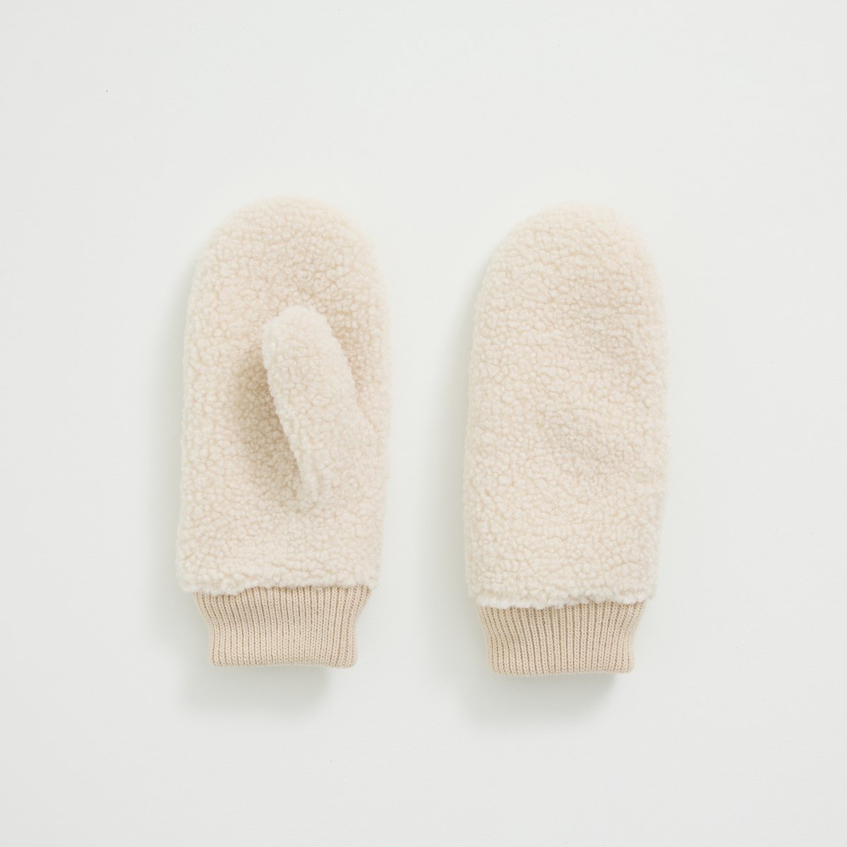 Moufles en sherpa beige, GRAIN DE MALICE