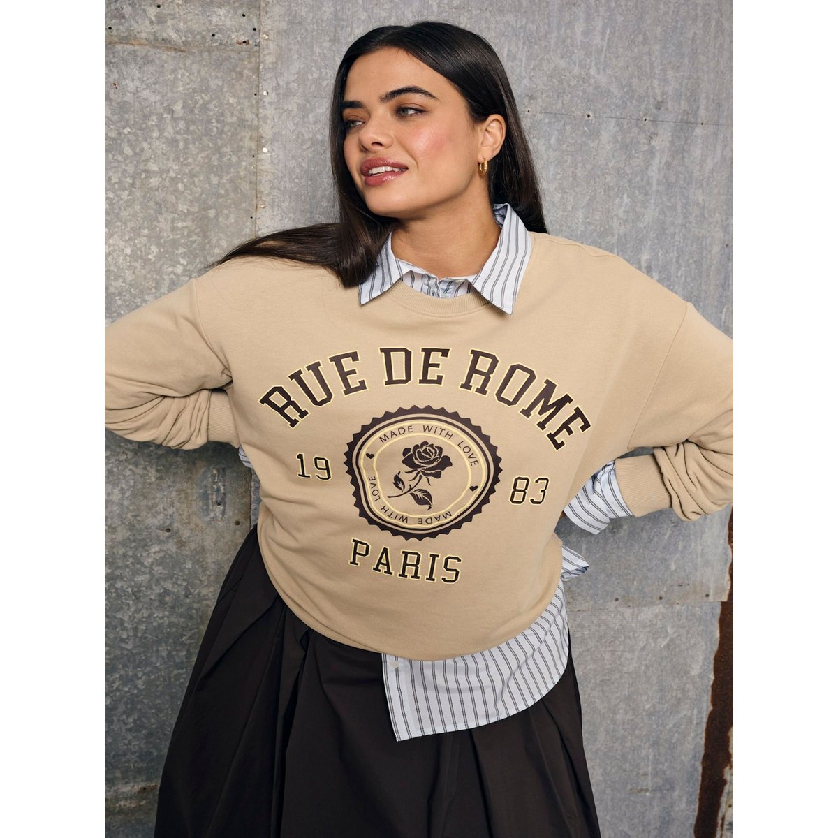 Sweat-Shirt humus, ONLY CARMAKOMA
