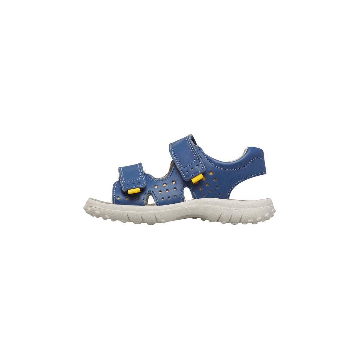 Sandales en cuir DUMIKI bleu-jaune, NATURINO