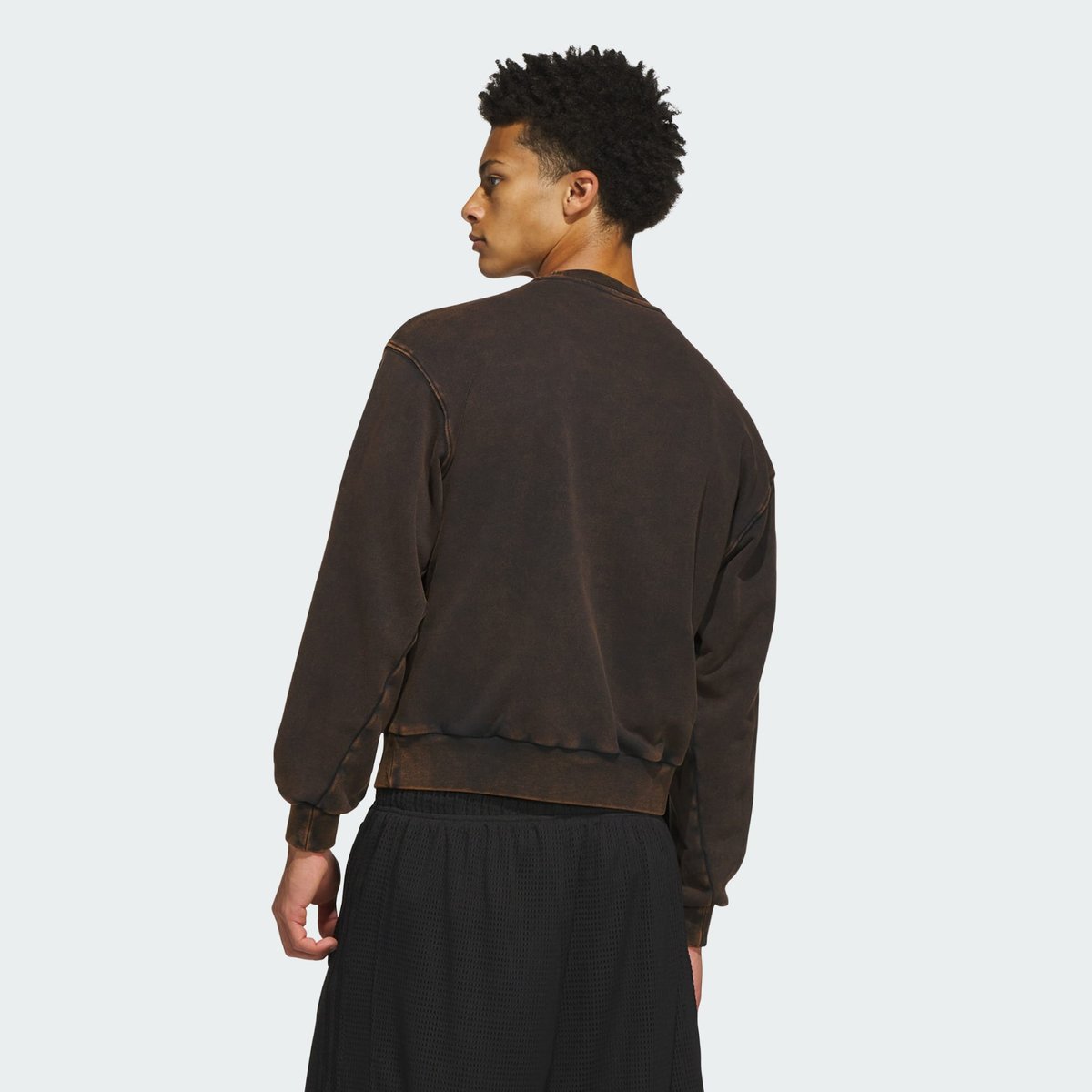 Sweat-Shirt Ras-Du-Cou Molleton Délavé Adidas Sweat-Shirt Ras-Du-Cou Molleton Délavé Adidas black, adidas Performance