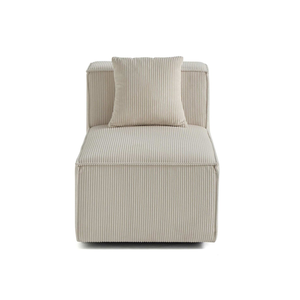 Module d'assise en velours côtelé, ARTY beige, BEST MOBILIER