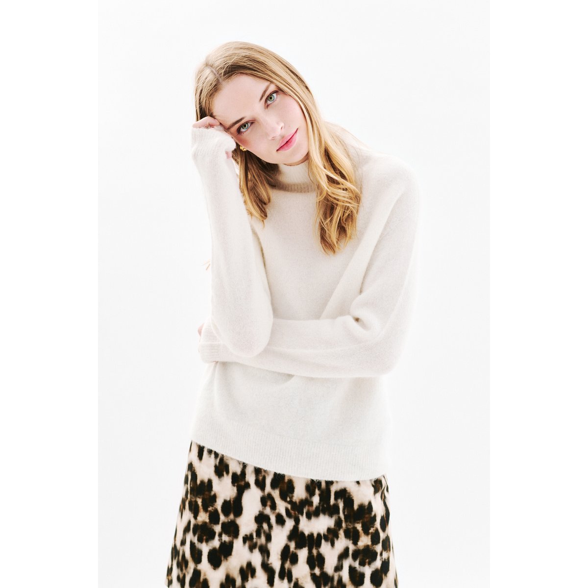 Pull droit minimaliste MARIANNO ecru, CAROLL