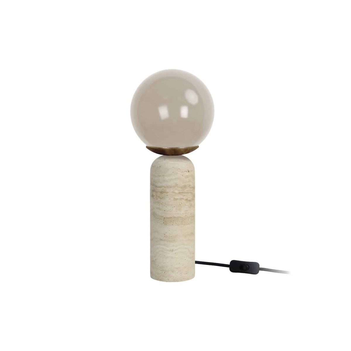 Lampe De Table Marbre LAZIO SPHERE crème, LEITMOTIV