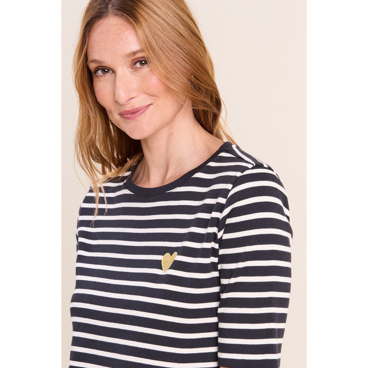 T-shirt col rond noir, BREAL