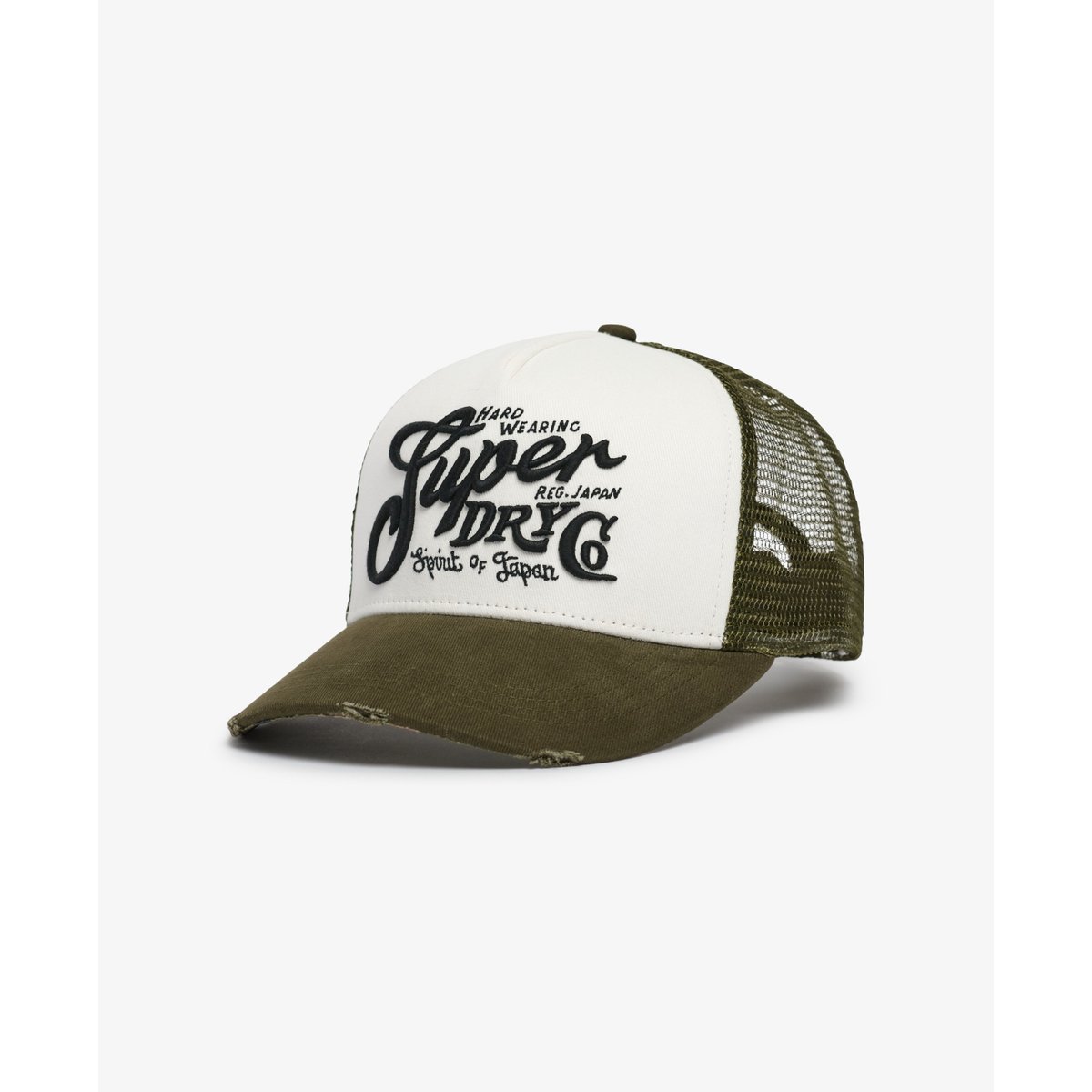 Casquette Trucker en Mesh kaki/écru, SUPERDRY