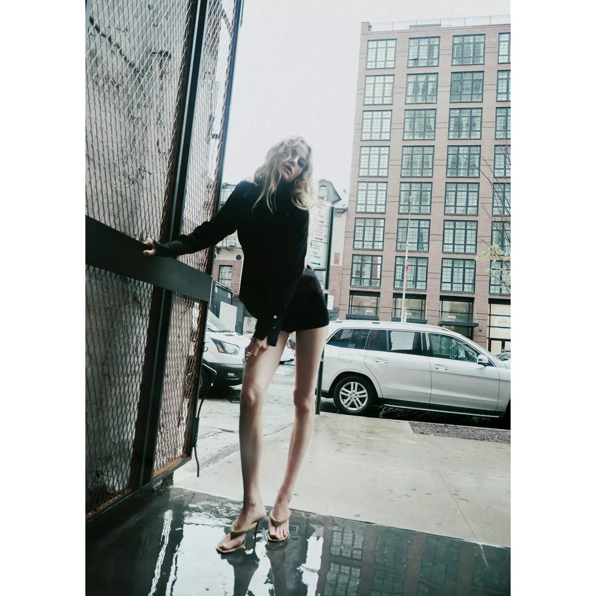 Short en maille fine noir, MANGO