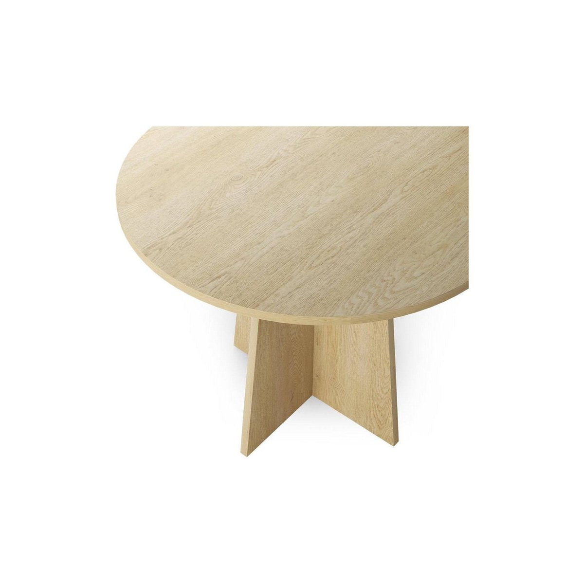 Table à manger ronde effet bois CRANE chêne cremona torro, RECOLLECTION