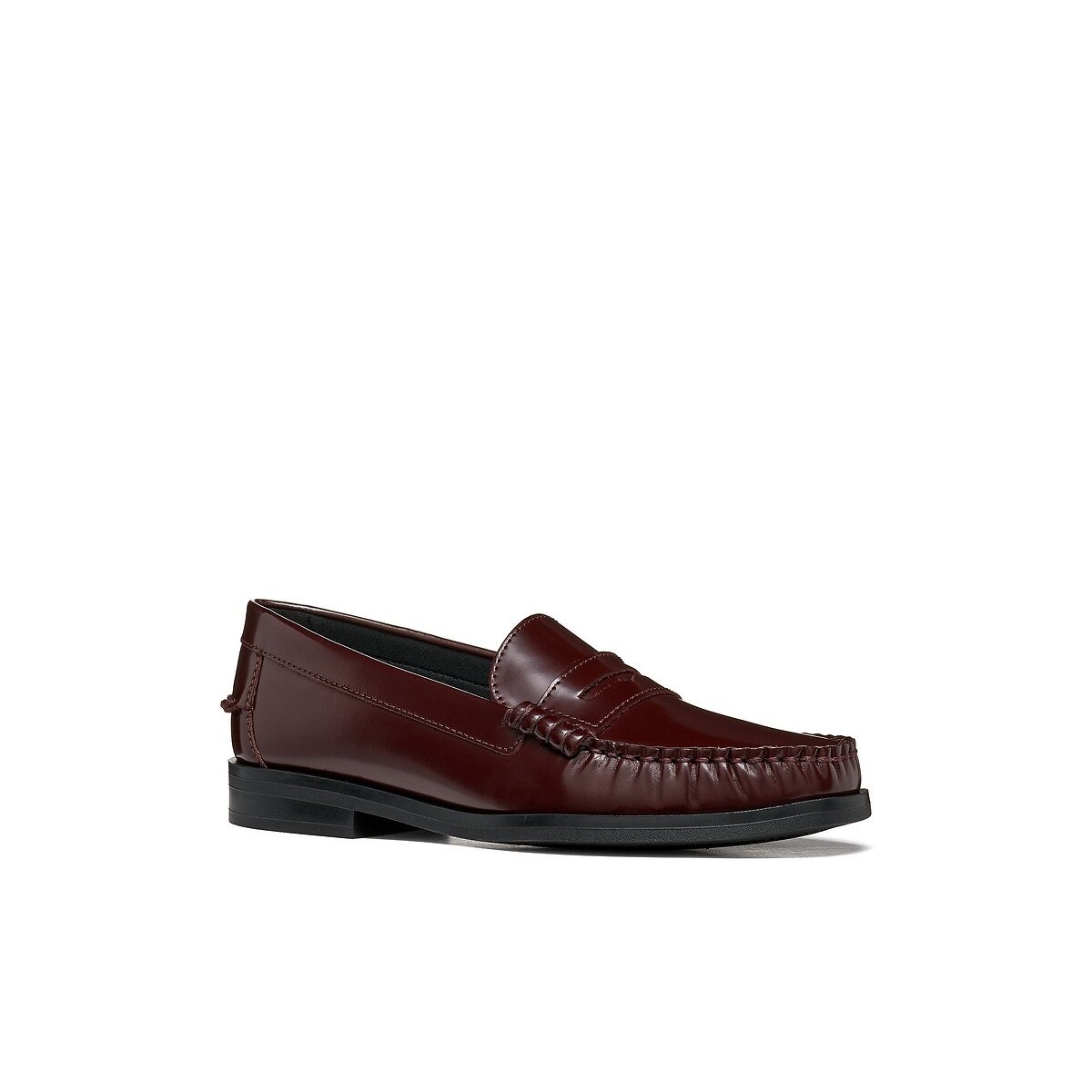 Mocassins en cuir, NOEMEN rouge bordeaux, GEOX