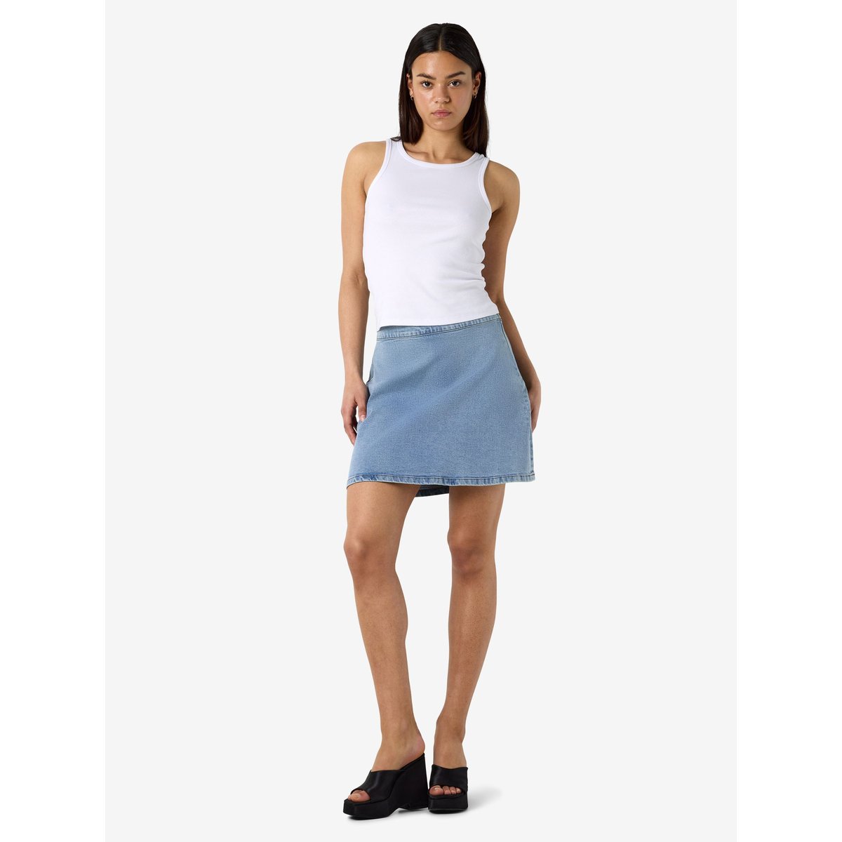Mini-Jupe medium blue denim, NOISY MAY