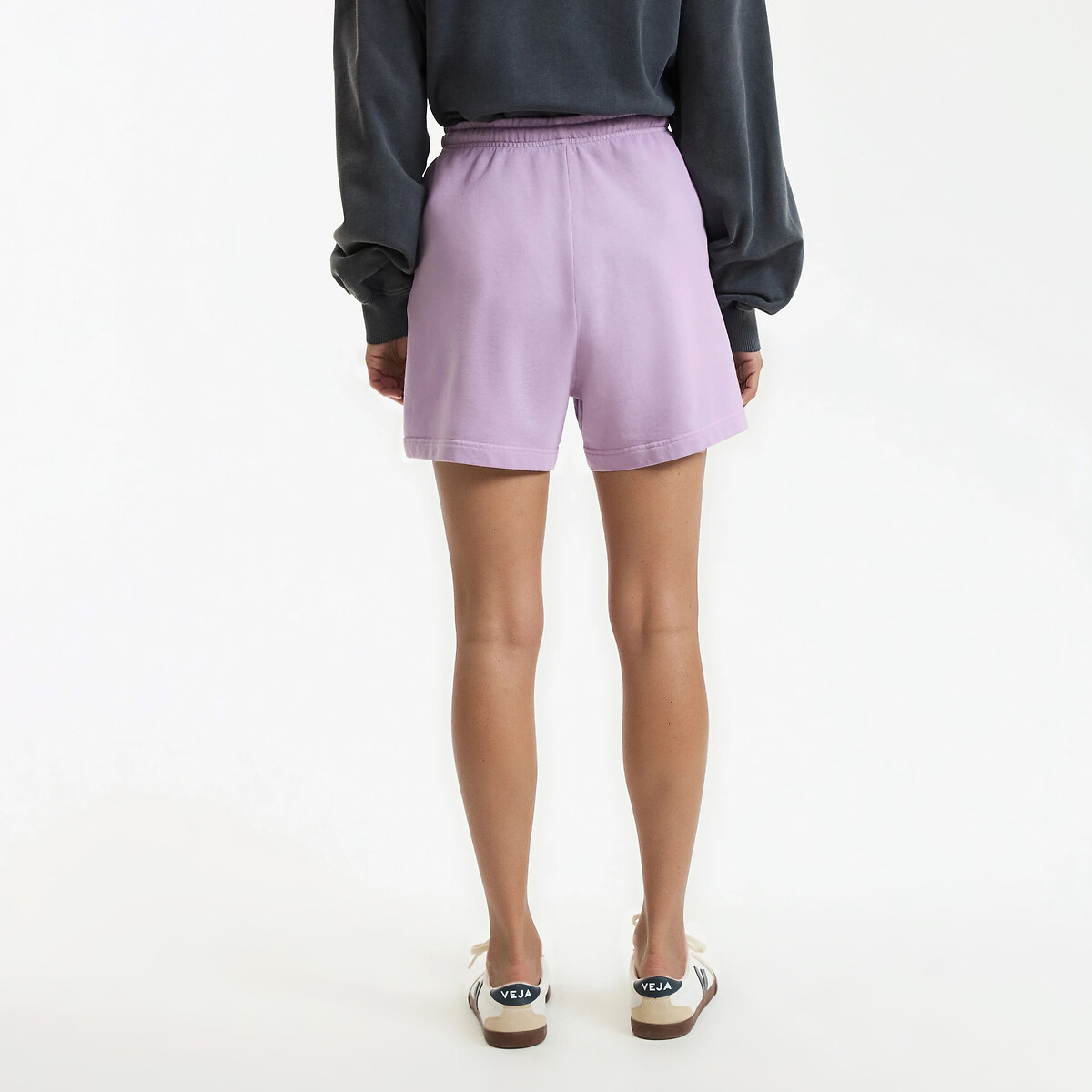 Elasticated Waist Shorts mauve purple, LA REDOUTE COLLECTIONS