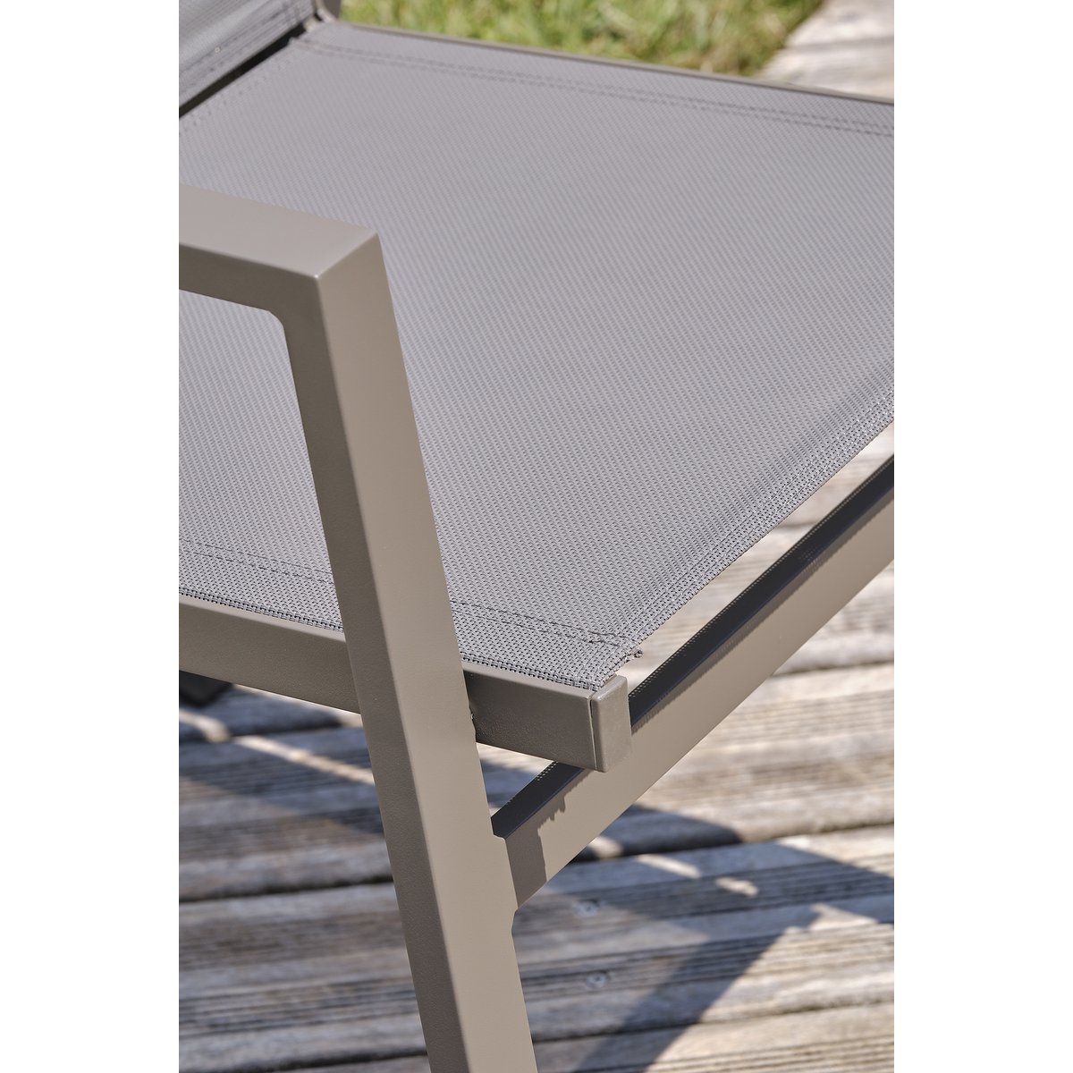 Ensemble repas de jardin 6 places en aluminium FLORIDE quartz, DCB GARDEN