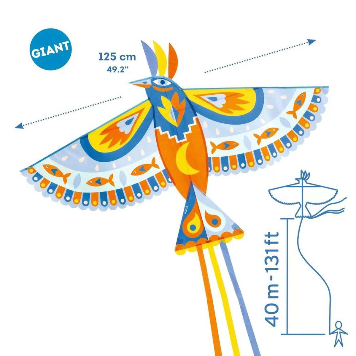 Cerf-volant Maxi Bird bleu, DJECO