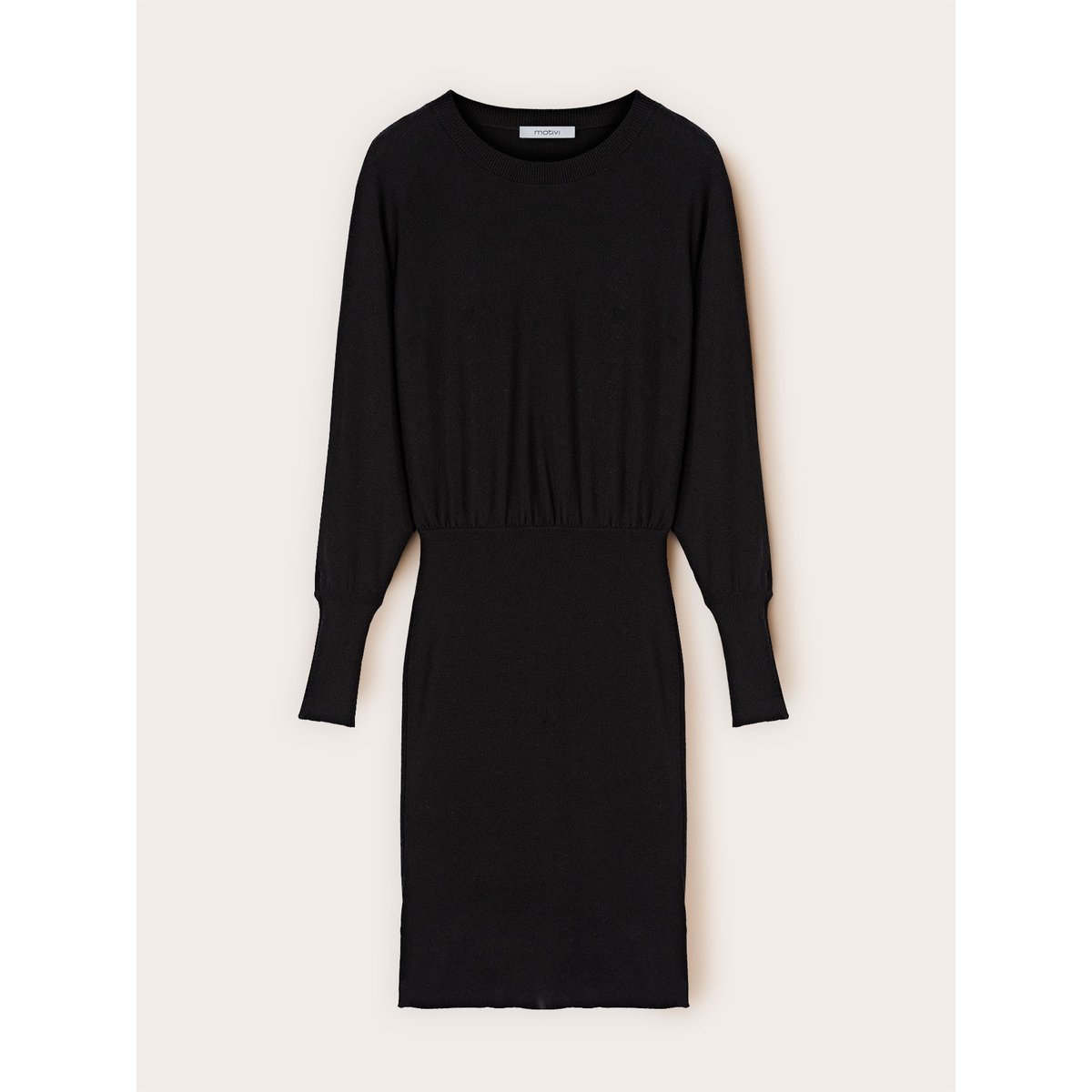 Robe en maille avec manches kimono. noir, MOTIVI