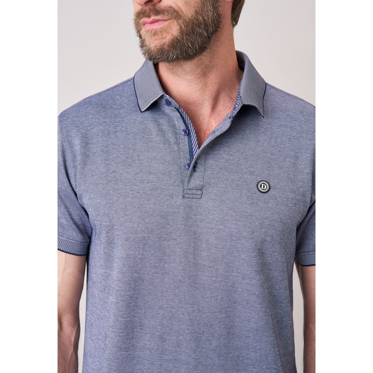 Polo regular homme en matière piquée VELVORN navy, DEELUXE