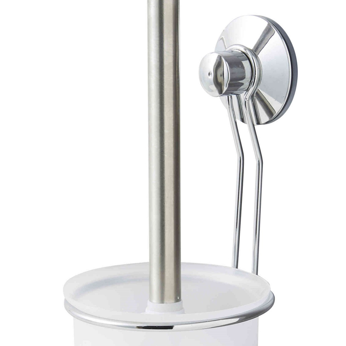 Brosse WC à ventouse d'air en ABS BRODY blanc, GUY LEVASSEUR