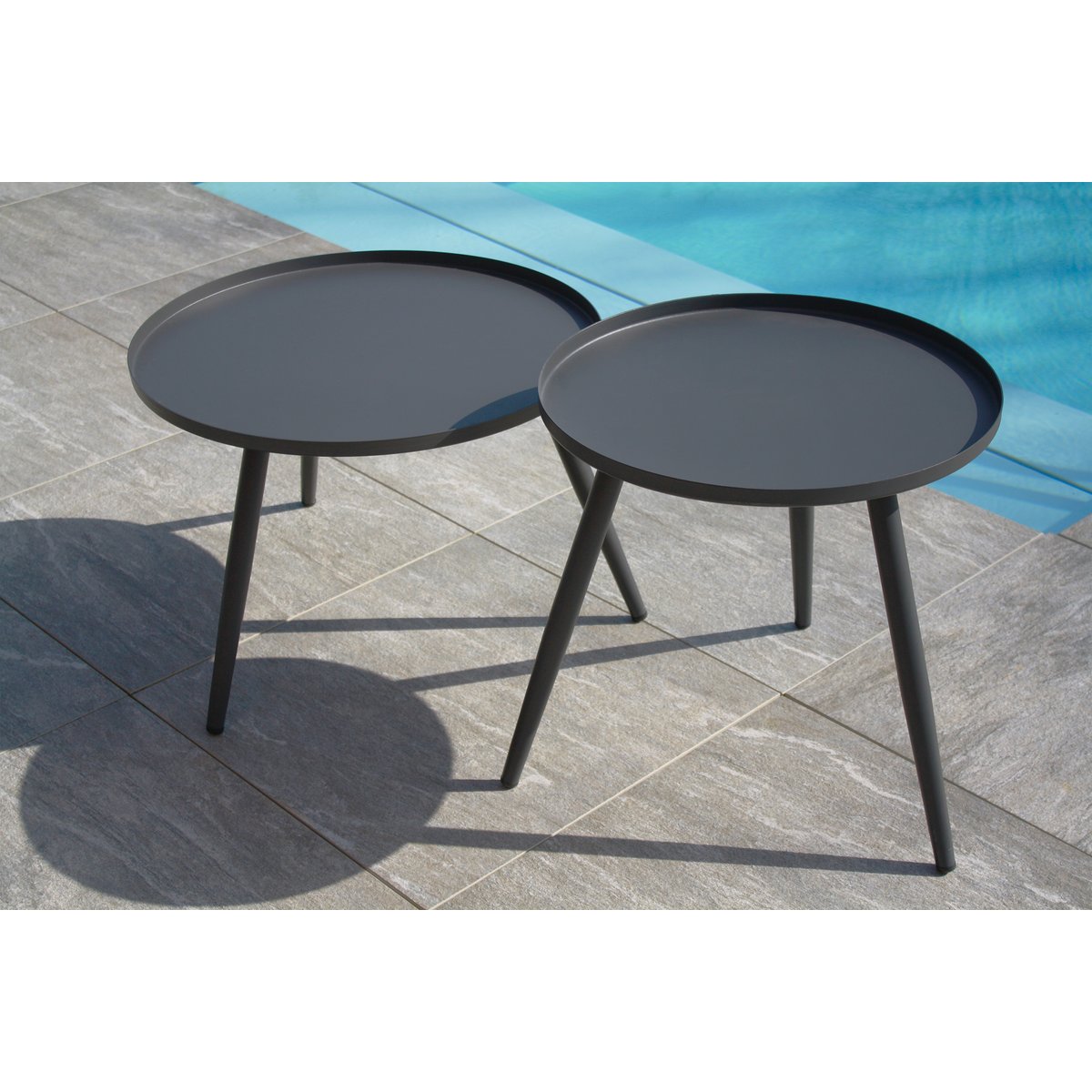 Salon de jardin 4 places en corde tissée et acier CAPRI taupe, DCB GARDEN