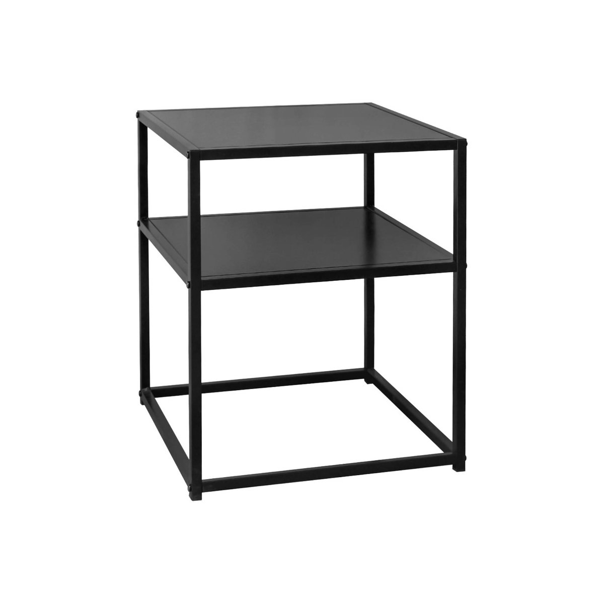 Table de chevet métal 1 étagère (lot de 2) INDUSTRIELLE noir, SWEEEK
