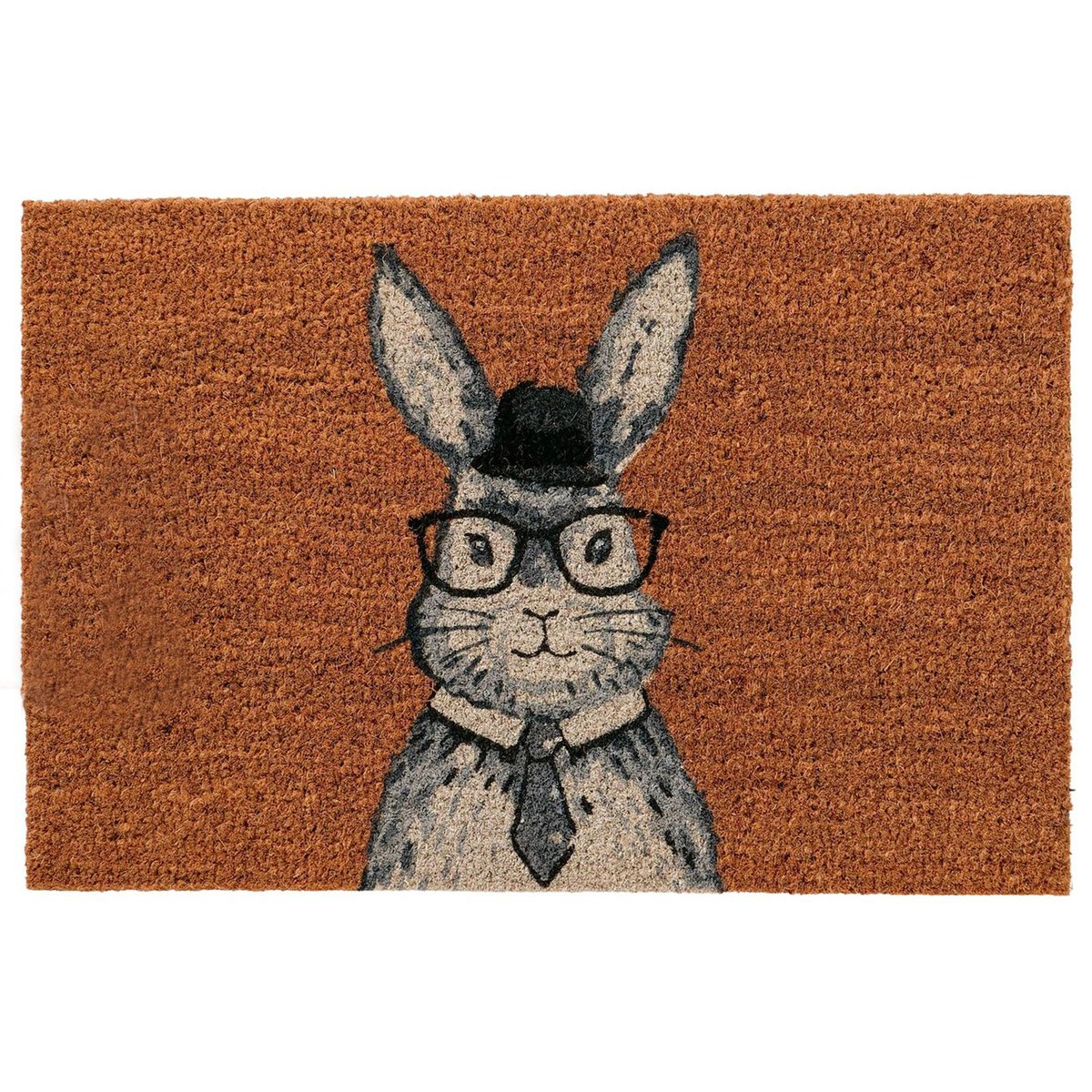 Paillasson coco lapin 60x40x1.5cm marron, WADIGA