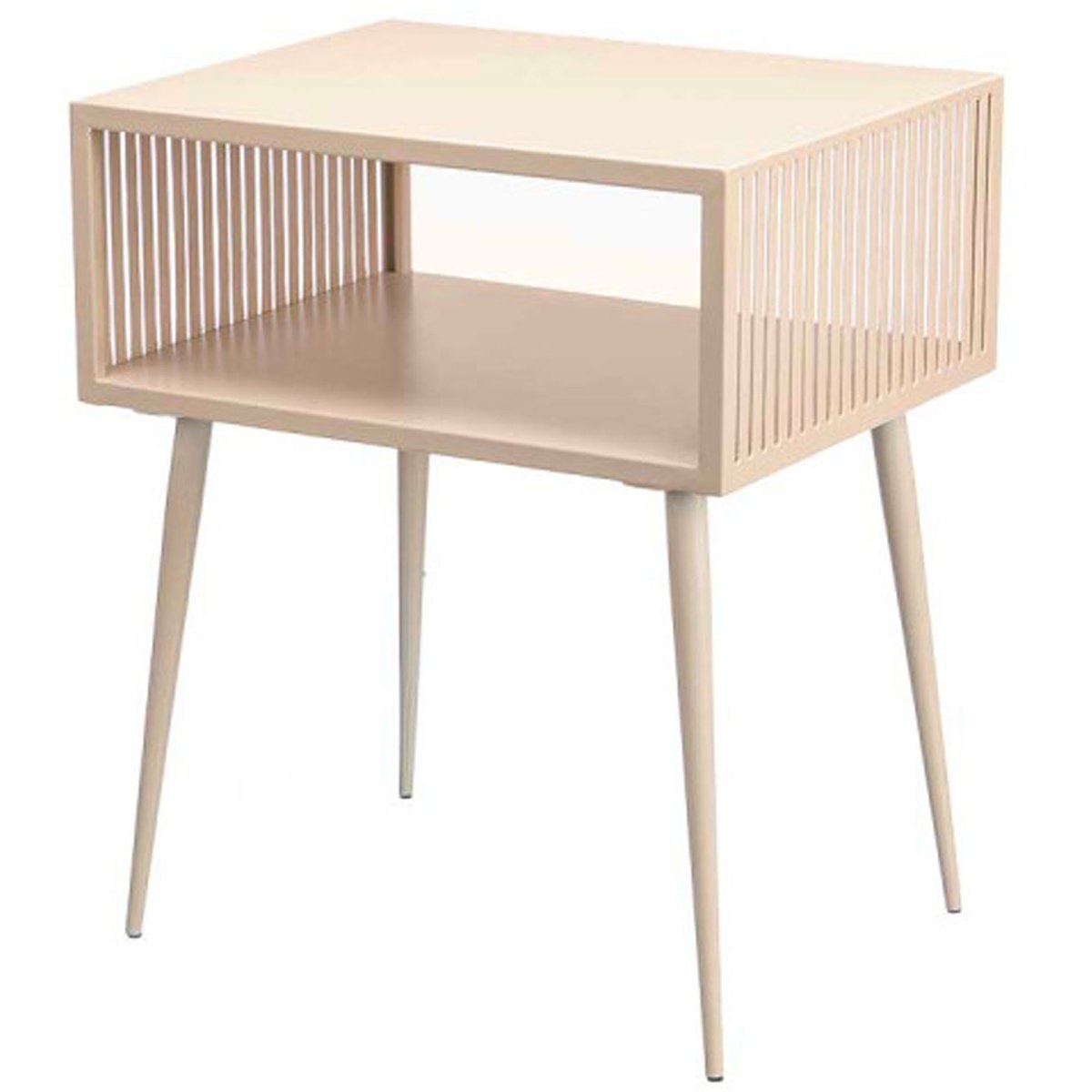 Table de chevet en métal beige 36x19x46.5cm beige, WADIGA