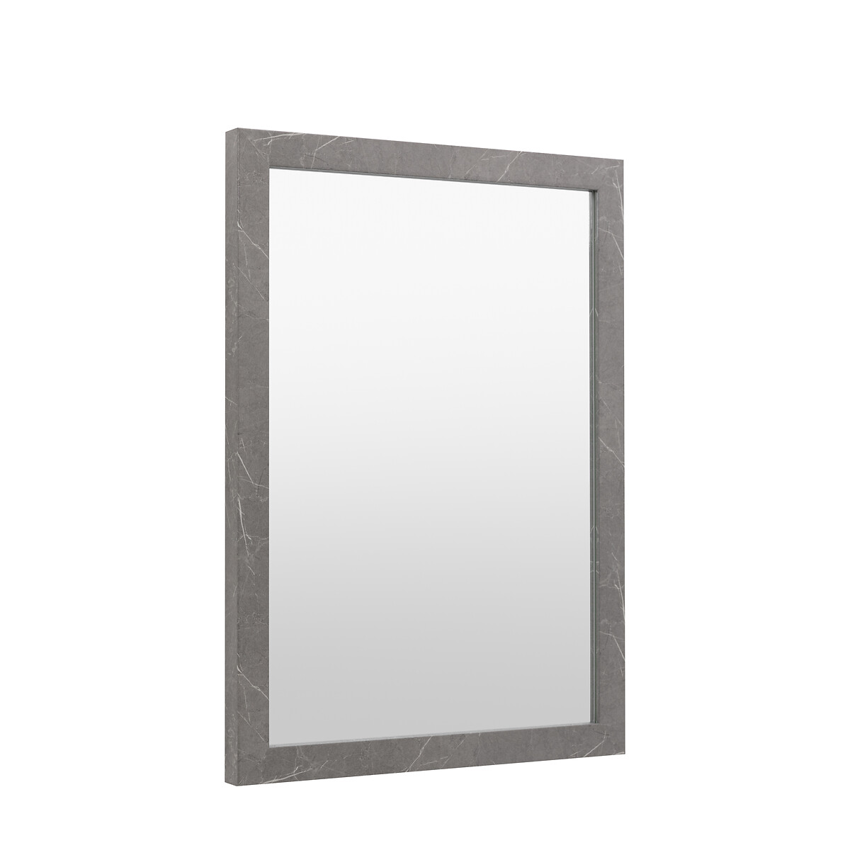57x77cm Romana Rectangle Mirror in Marbled Grey white, ÉDITÉ