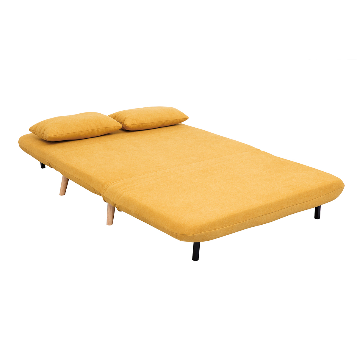 Chauffeuse scandinave 2 places convertible AMIKO jaune, MILIBOO