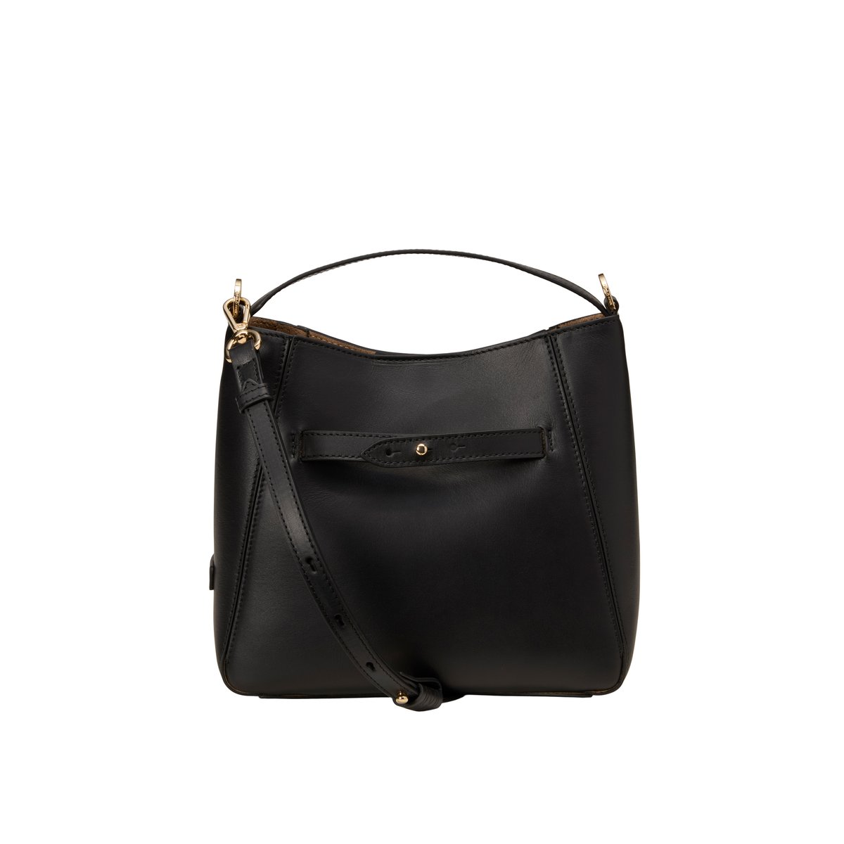 Hobo Bag small en cuir de veau noble noir, MARC O'POLO