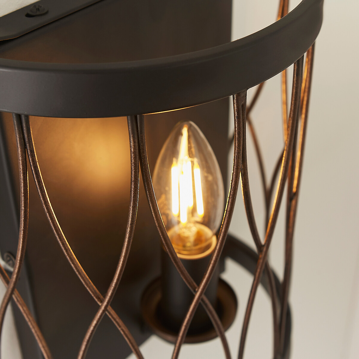 Houston Rustic Wall Light black, SO'HOME