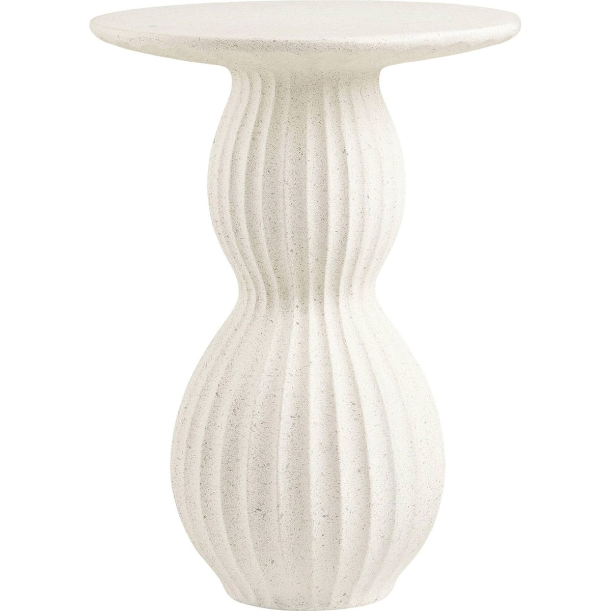 Table d'appoint ronde sculpturale NEWTOWN blanc, RECOLLECTION