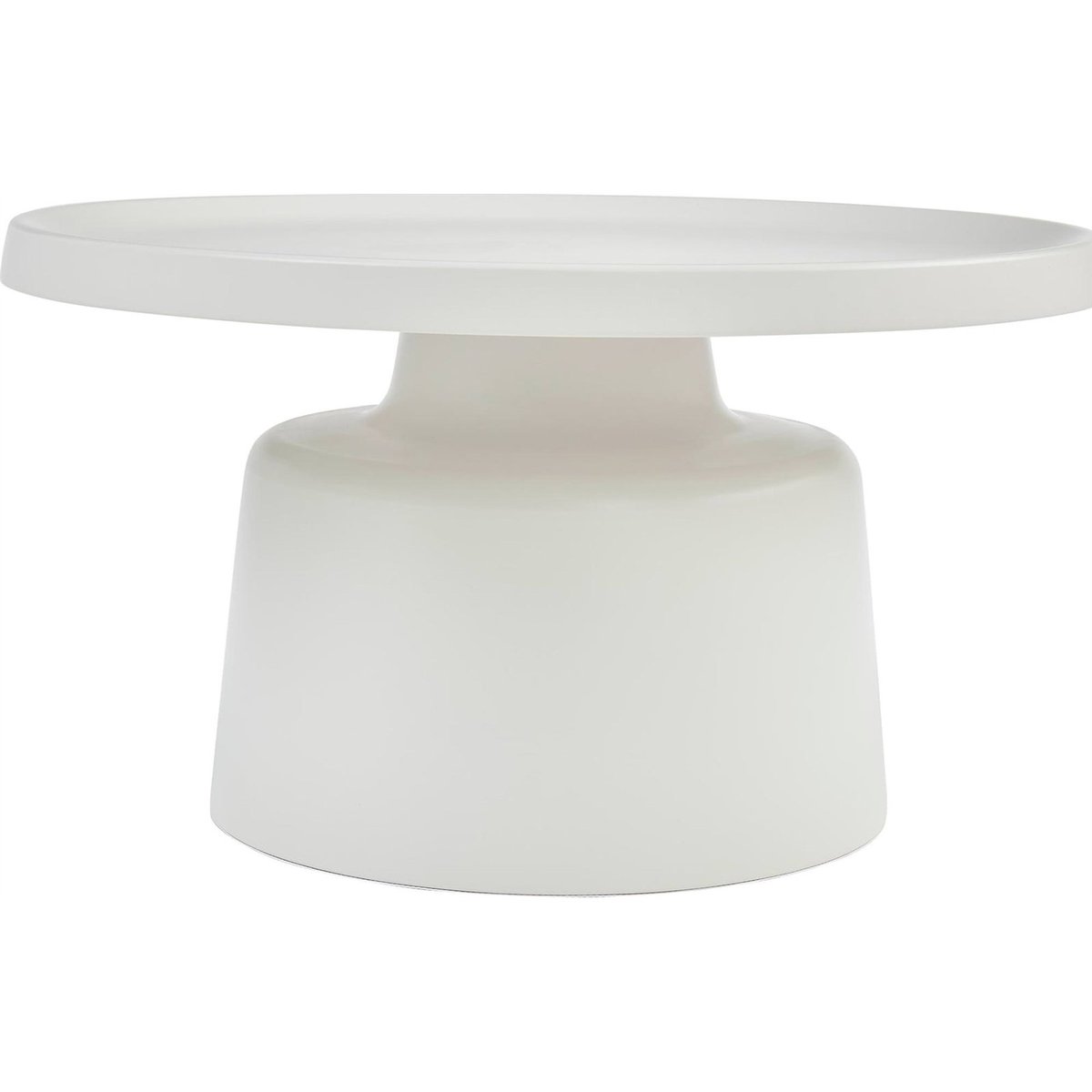 Lot de 2 tables basses rondes en métal BRIN crème, RECOLLECTION