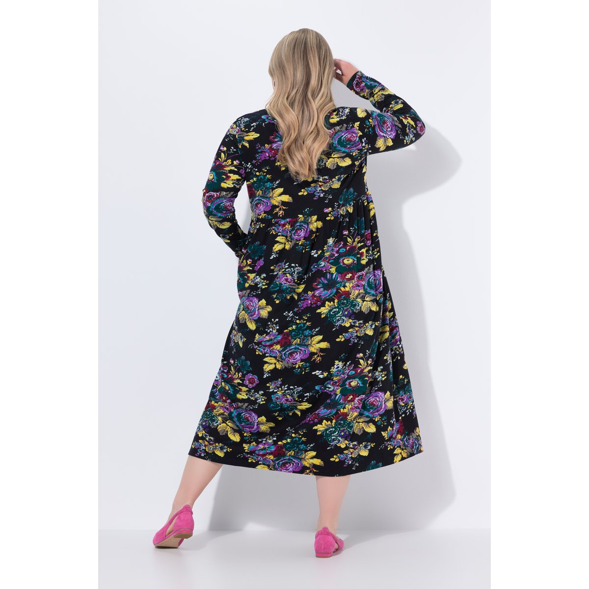 Robe maxi à fleurs noir, ULLA POPKEN
