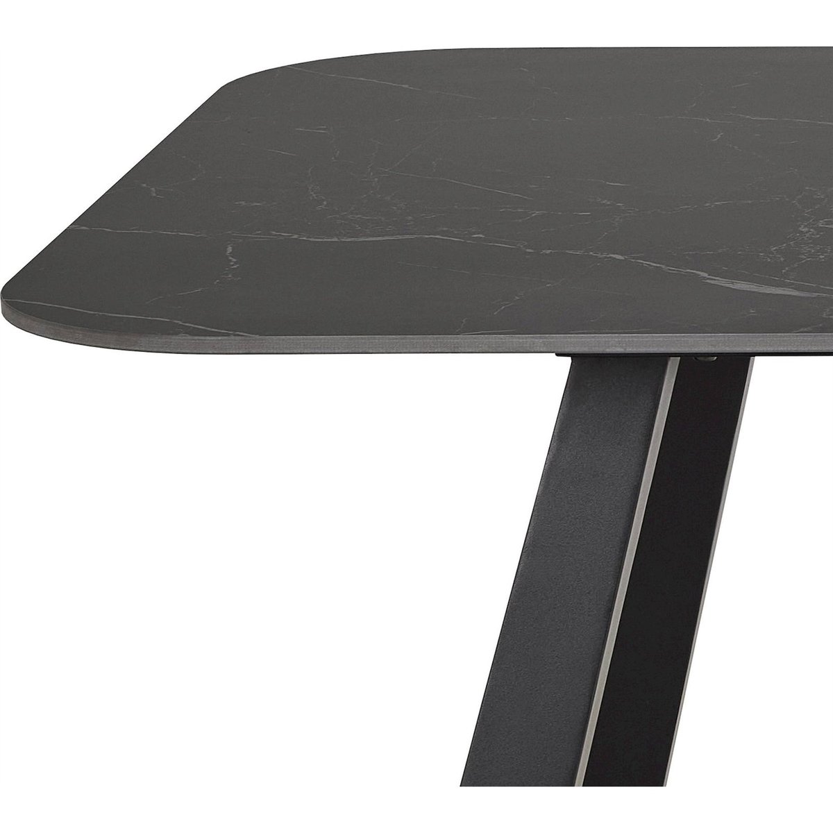 Table à manger céramique ANTALYA graphite et noir, RECOLLECTION