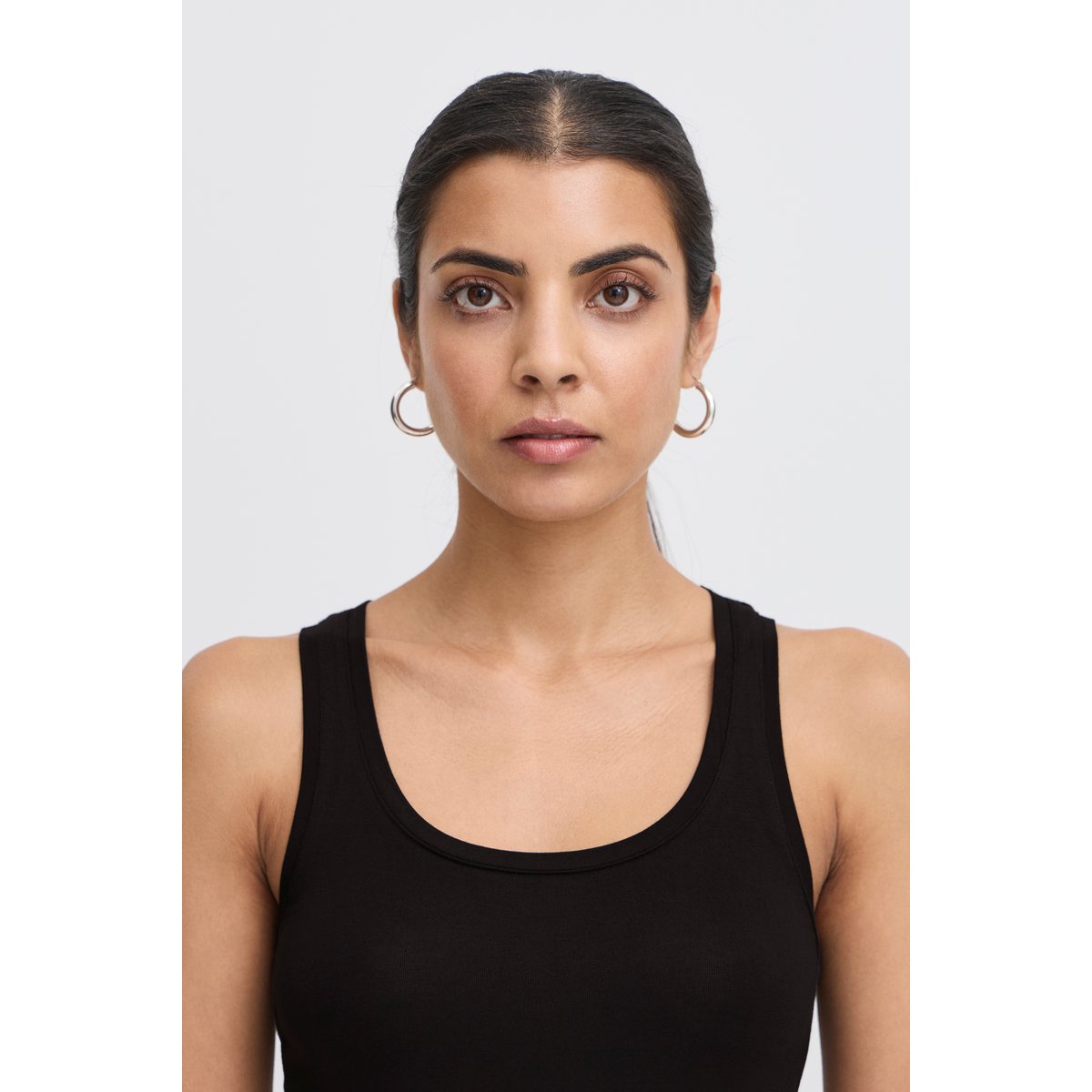 Débardeur coupe slim, longueur aux hanches noir black, ICHI