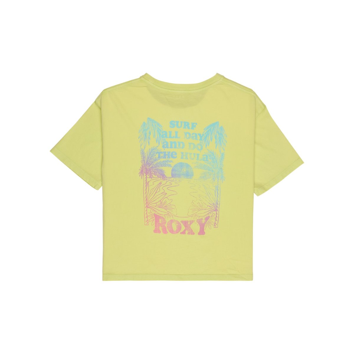 T-Shirt, manches courtes, col rond, Floral. vert daiquiri green, ROXY