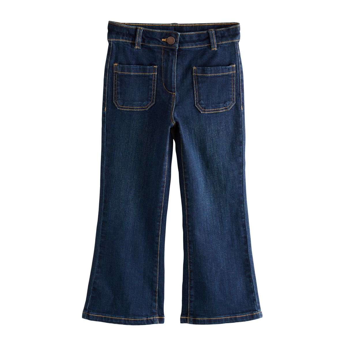 Pantalon évasé denim délavé bleu, NEXT
