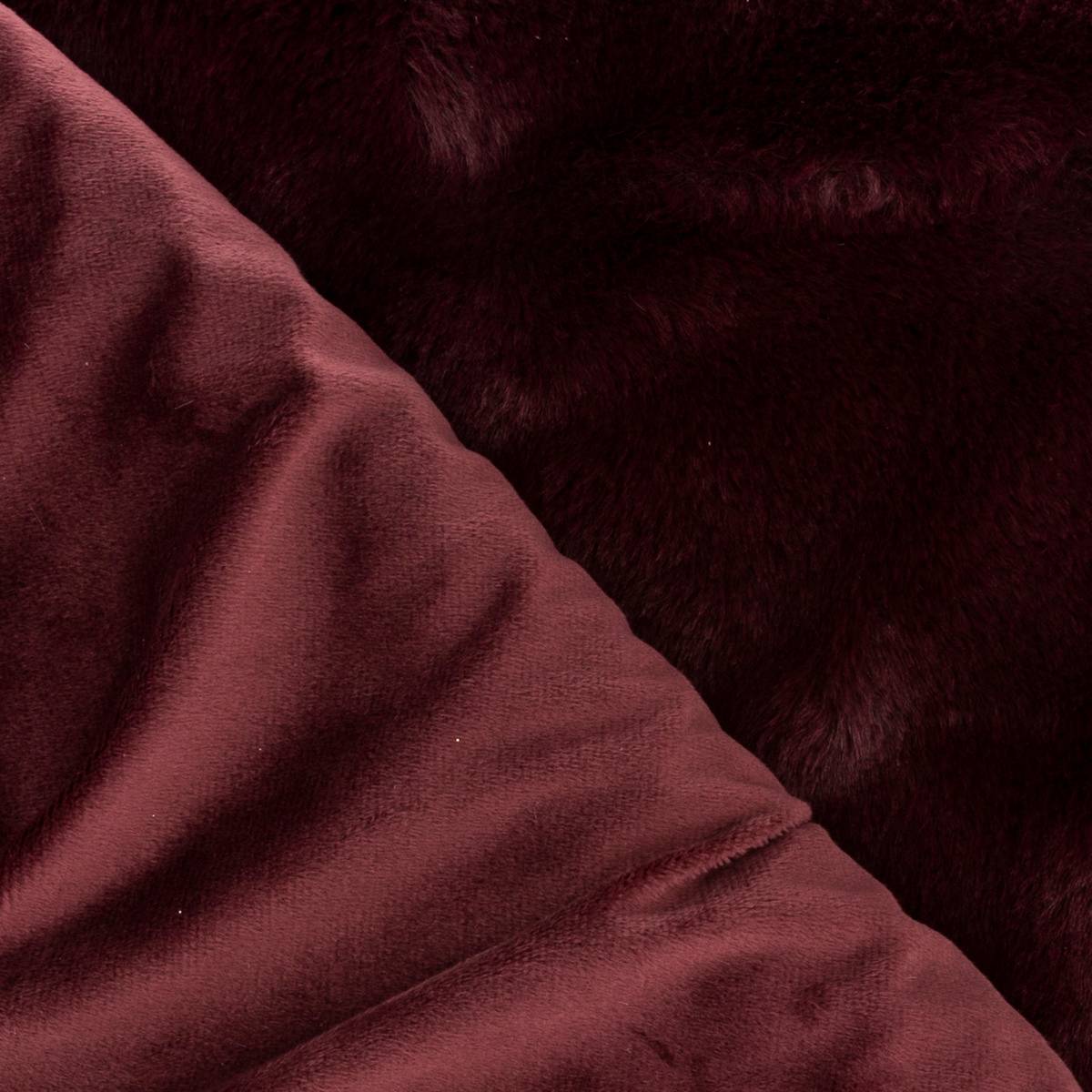 Plaid effet imitation fourrure prune 125X150cm prune, FEERIC LIGHTS & CHRISTMAS