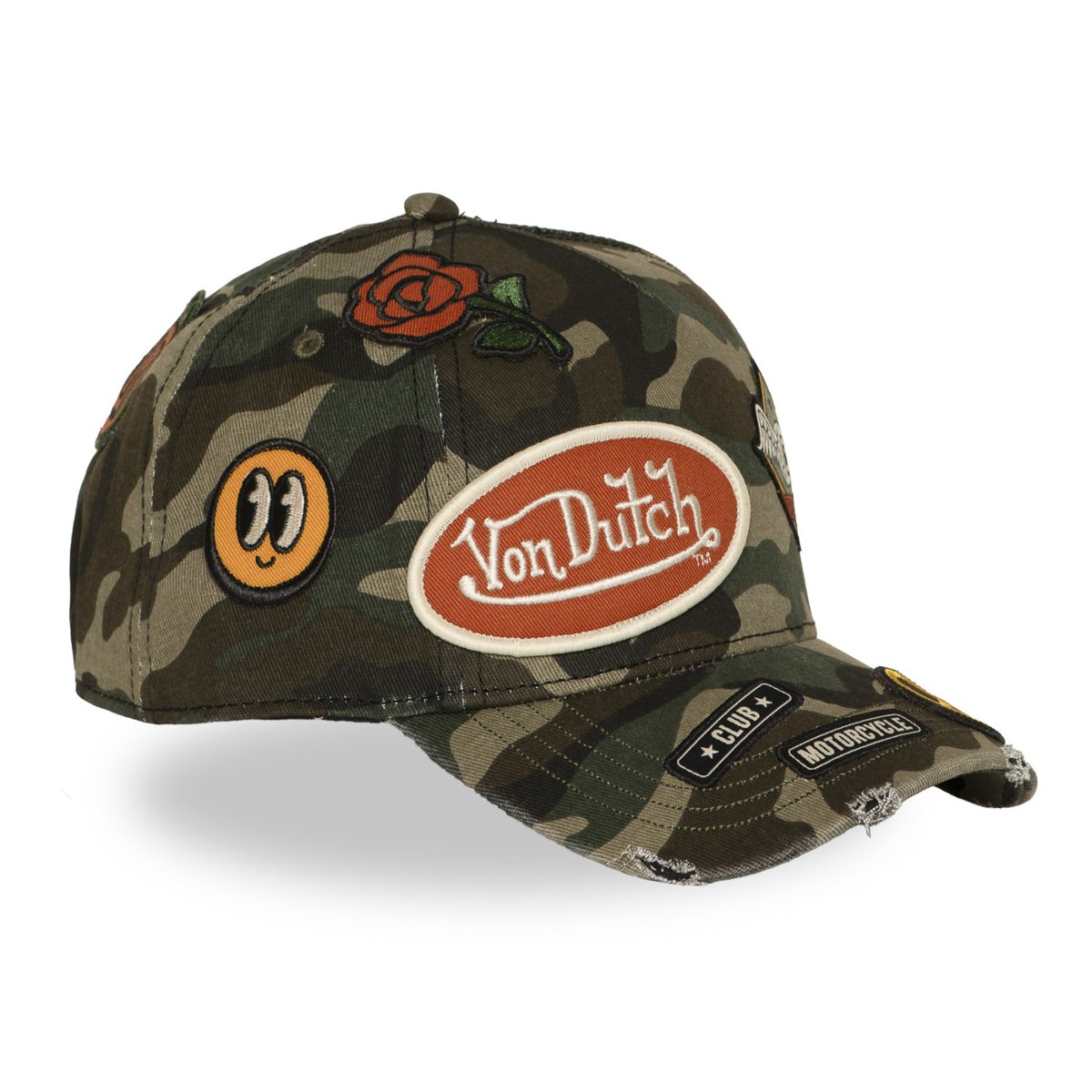 Casquette baseball KAMO marron/kaki/beige/noir/orange/vert/jaune, VON DUTCH